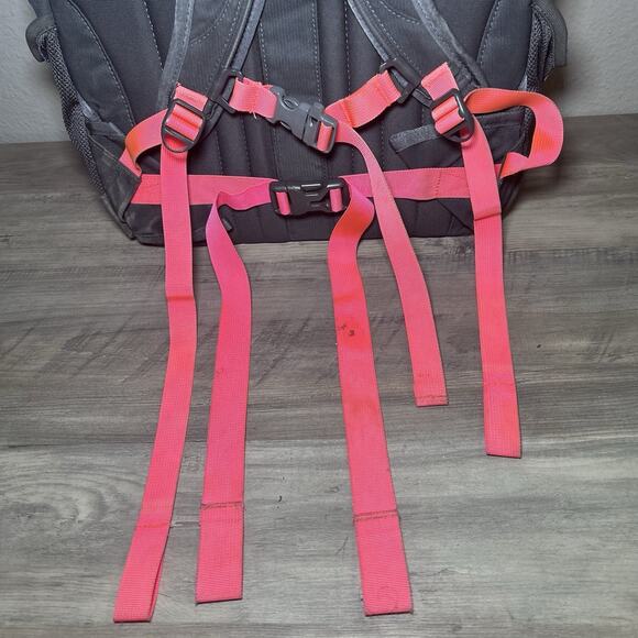 The North Face Borealis Black Hot Pink Laptop Hiking Backpack Bag - Picture 5 of 13